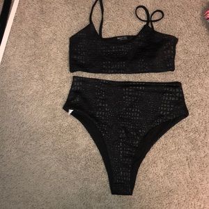 Snakeskin NastyGal Swimsuit never worn